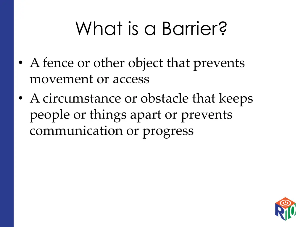 what is a barrier