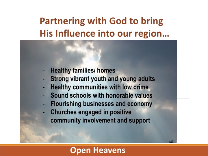 partnering with god to bring his influence into