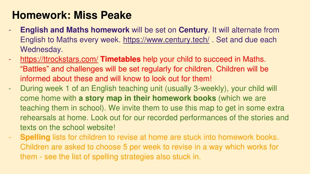 homework miss peake english and maths homework