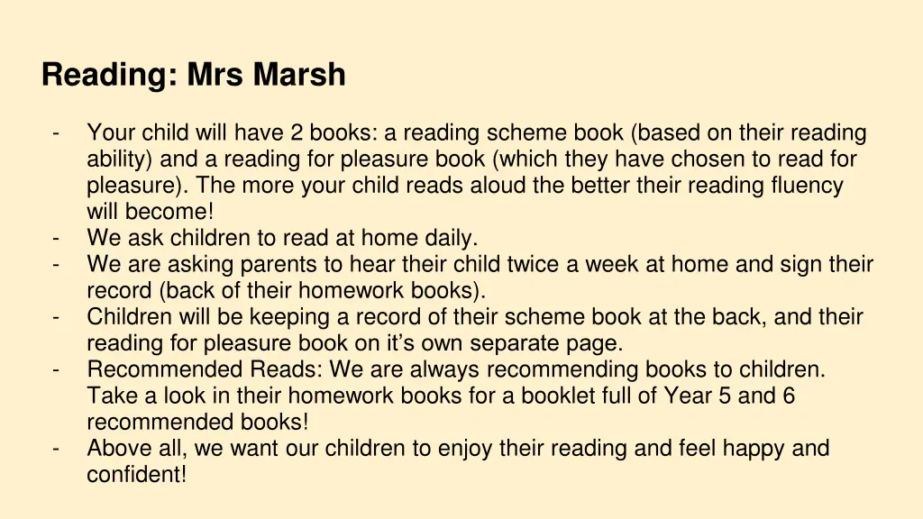 reading mrs marsh