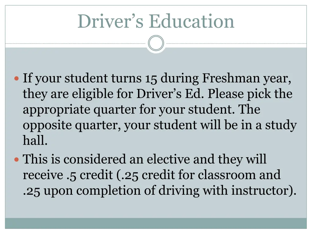 driver s education