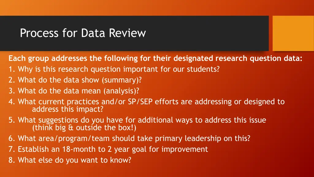 process for data review