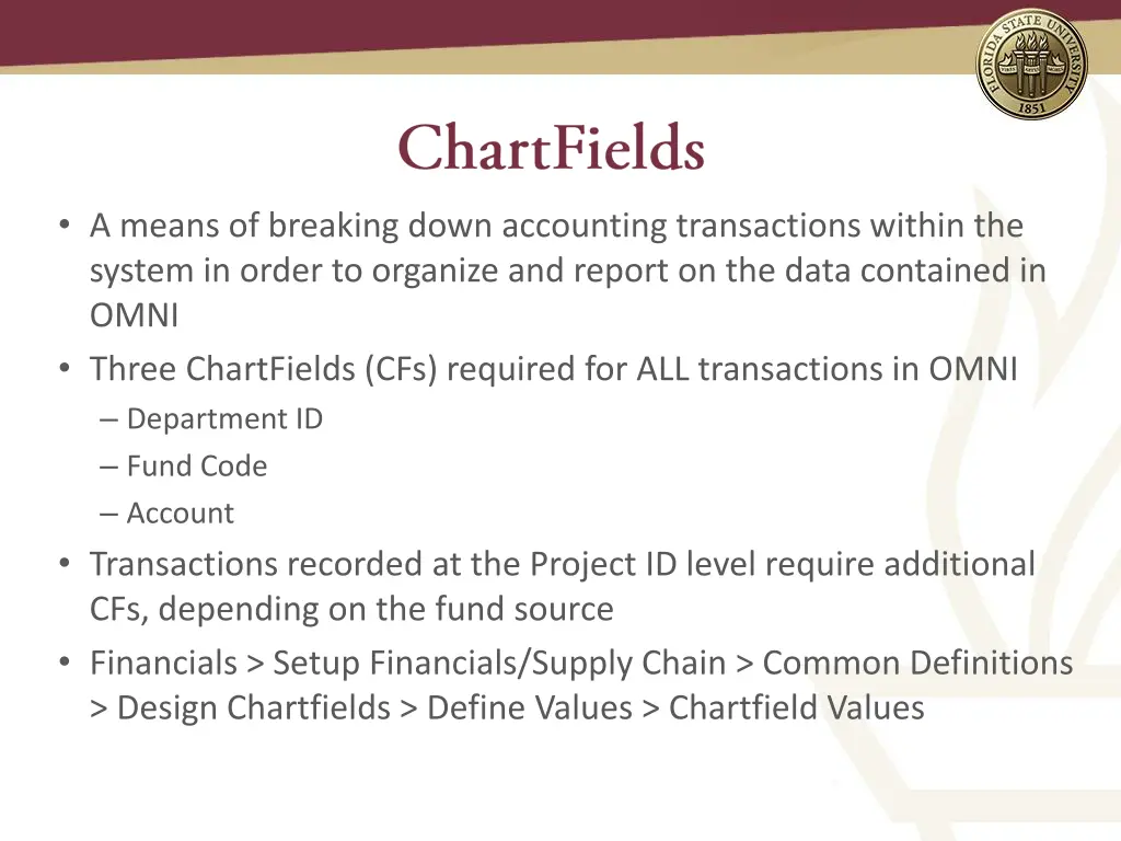 a means of breaking down accounting transactions