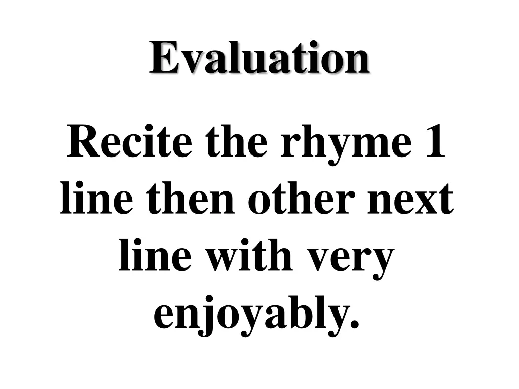 evaluation