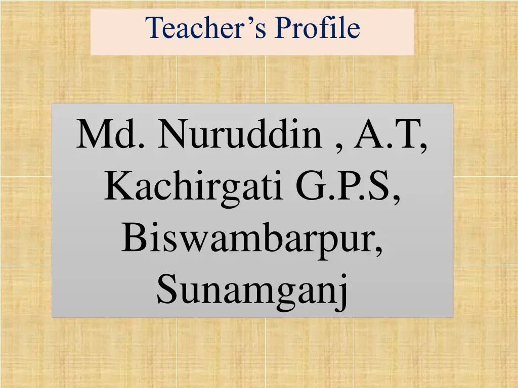 teacher s profile