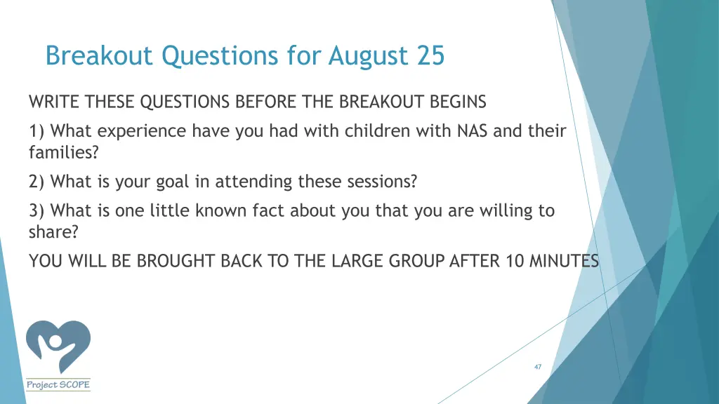 breakout questions for august 25