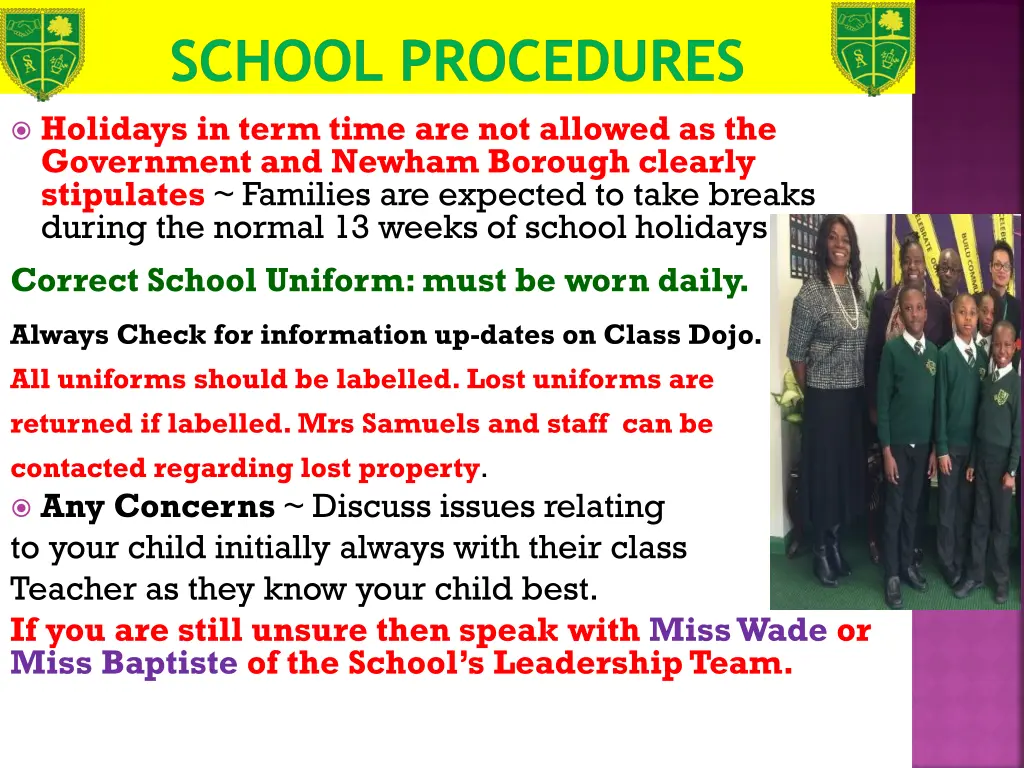 school procedures