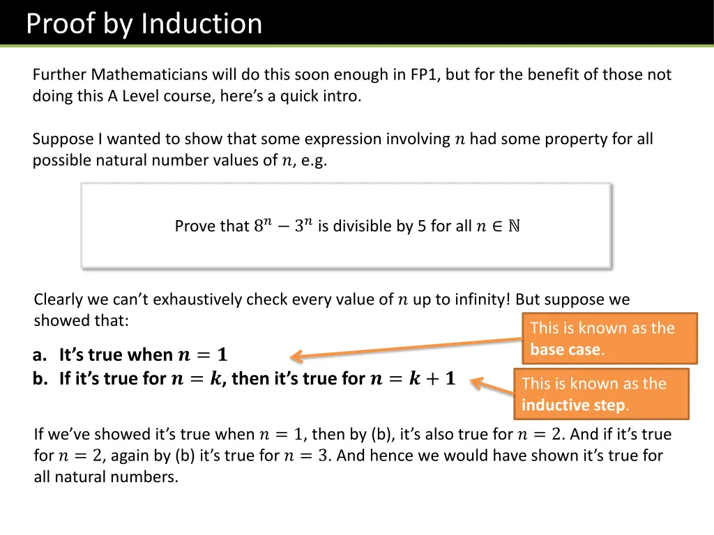 proof by induction