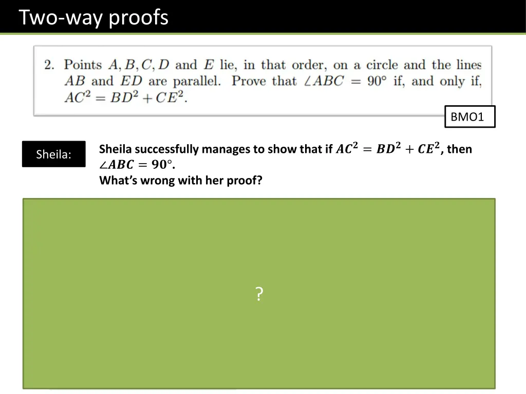 two way proofs