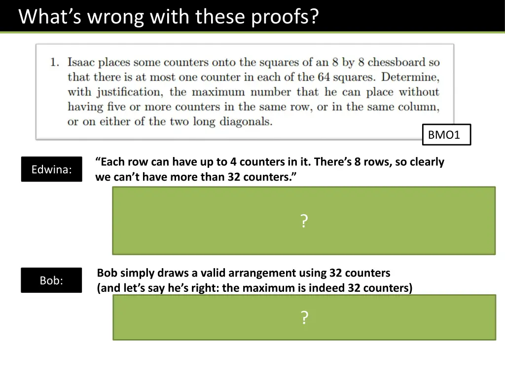 what s wrong with these proofs