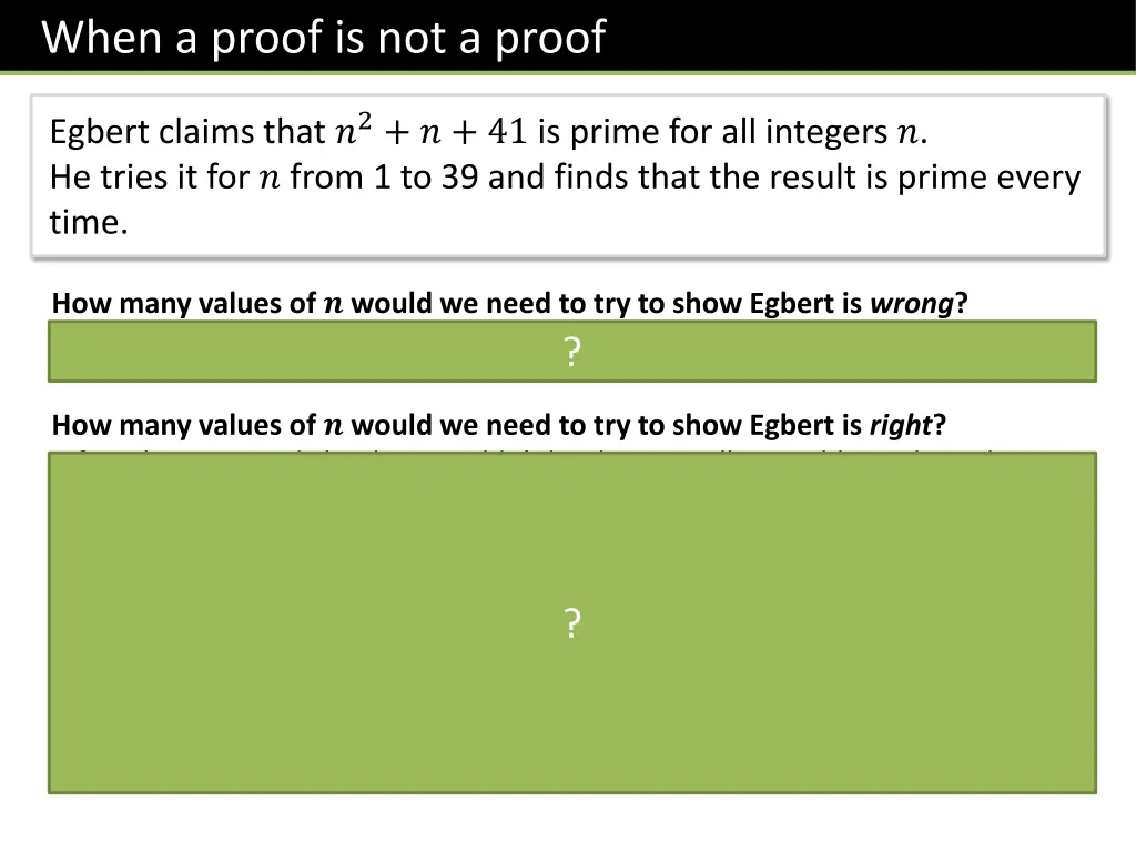 when a proof is not a proof