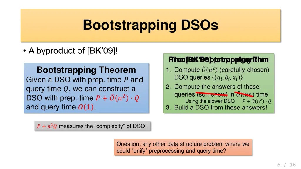 bootstrapping dsos