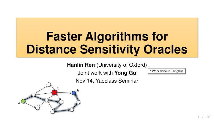 faster algorithms for distance sensitivity oracles