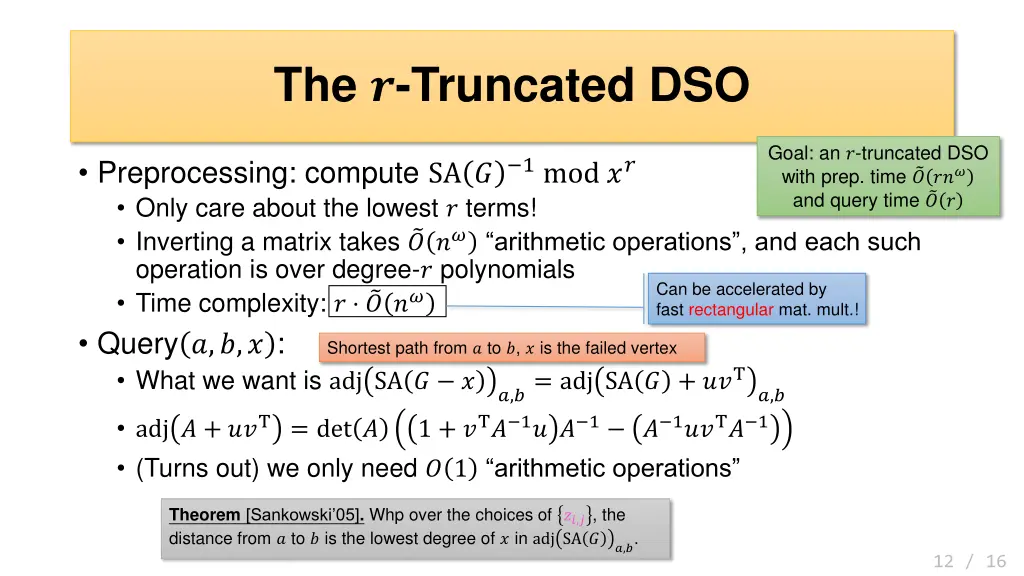 the truncated dso