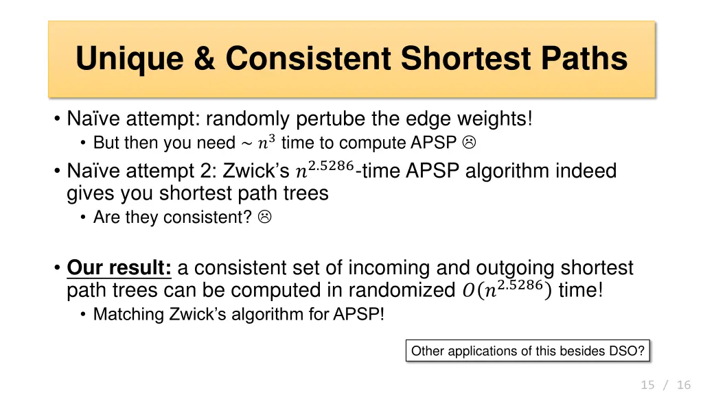 unique consistent shortest paths 1