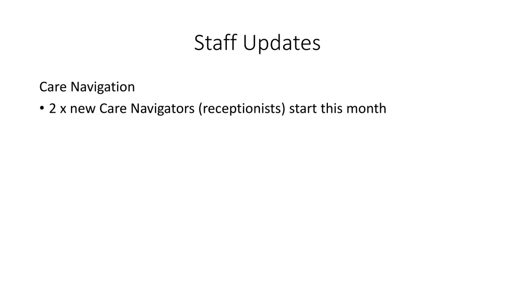 staff updates 2