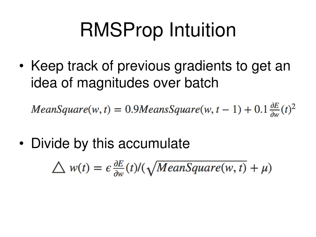 rmsprop intuition 1