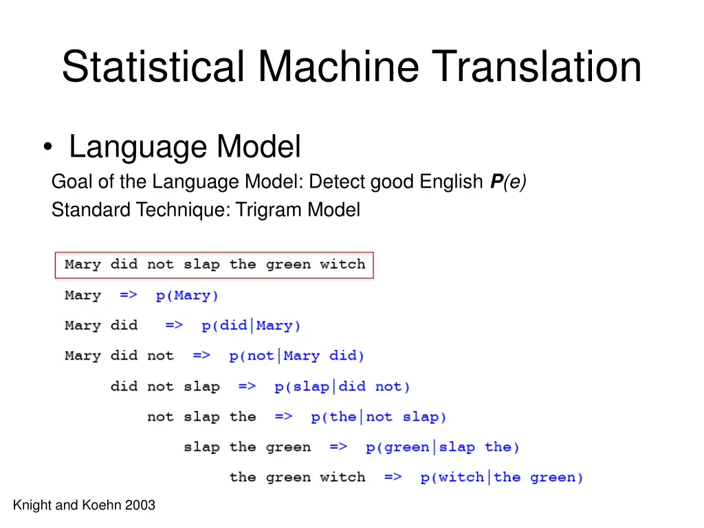 statistical machine translation 5