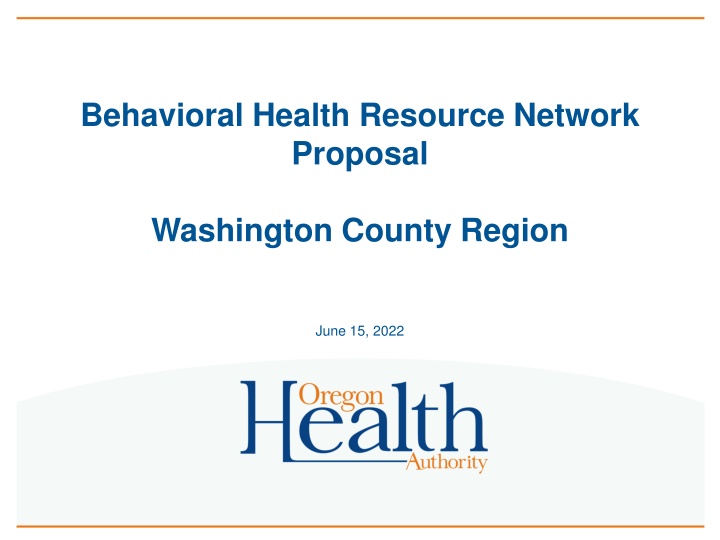 behavioral health resource network proposal