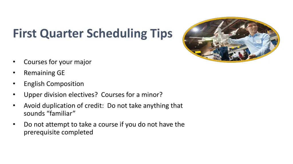 first quarter scheduling tips