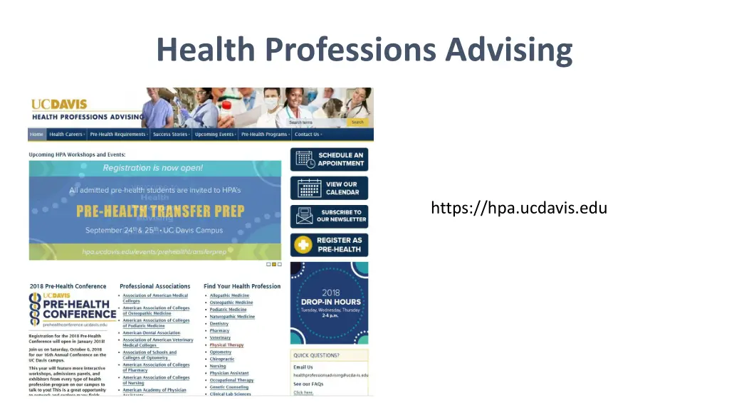 health professions advising