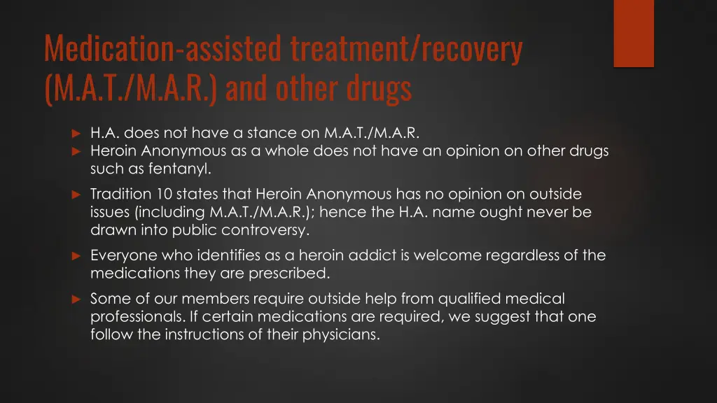 medication assisted treatment recovery