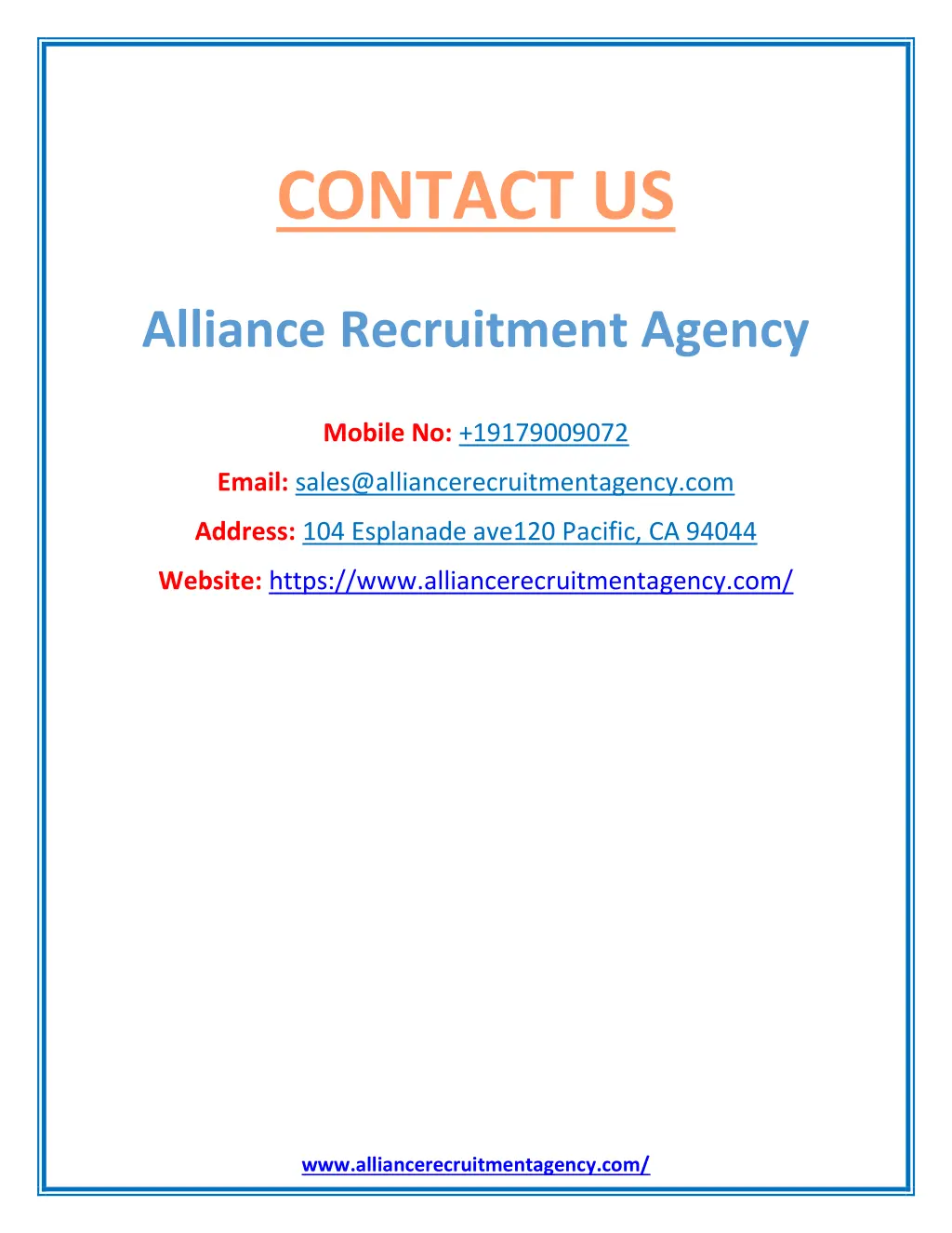 contact us