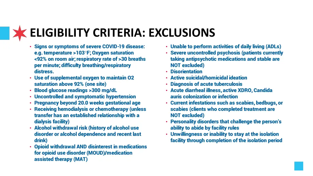 eligibility criteria exclusions