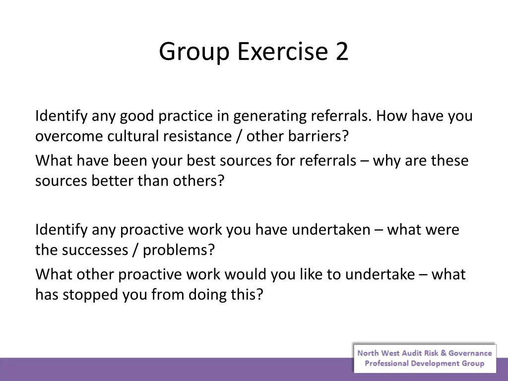 group exercise 2