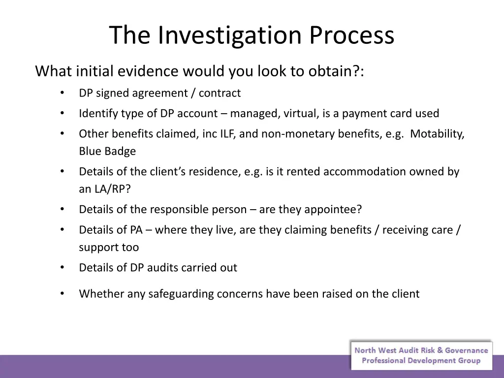 the investigation process 2