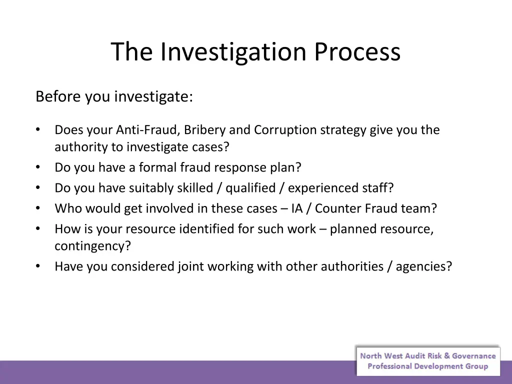 the investigation process