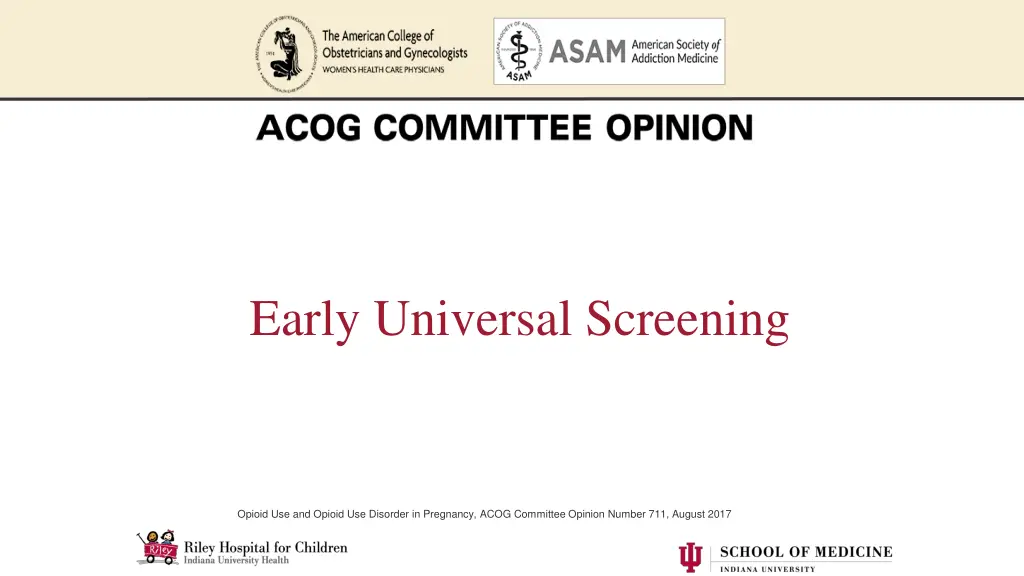 early universal screening