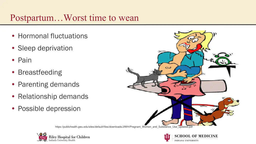 postpartum worst time to wean