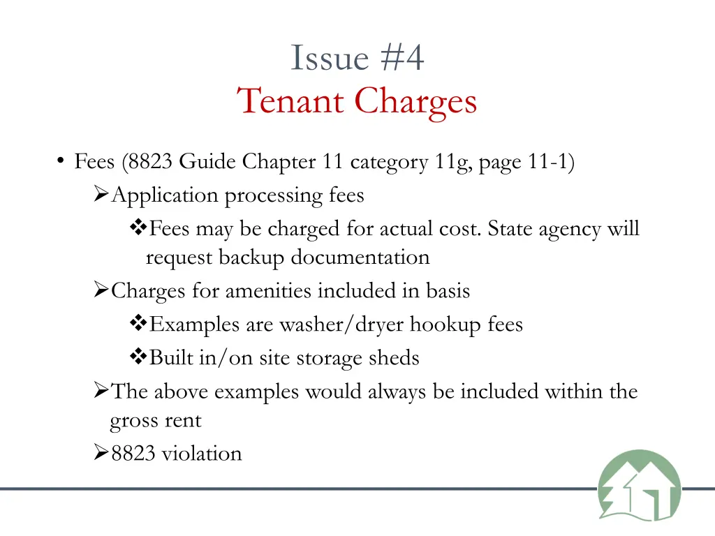 issue 4 tenant charges