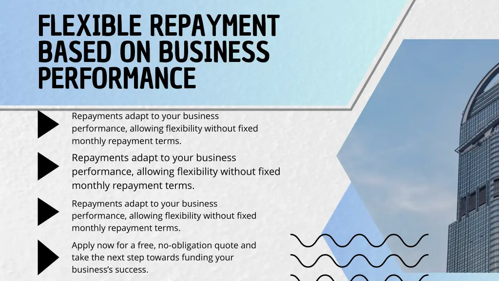 flexible repayment based on business performance