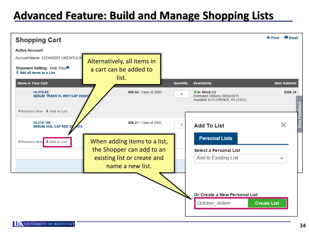 advanced feature build and manage shopping lists 1