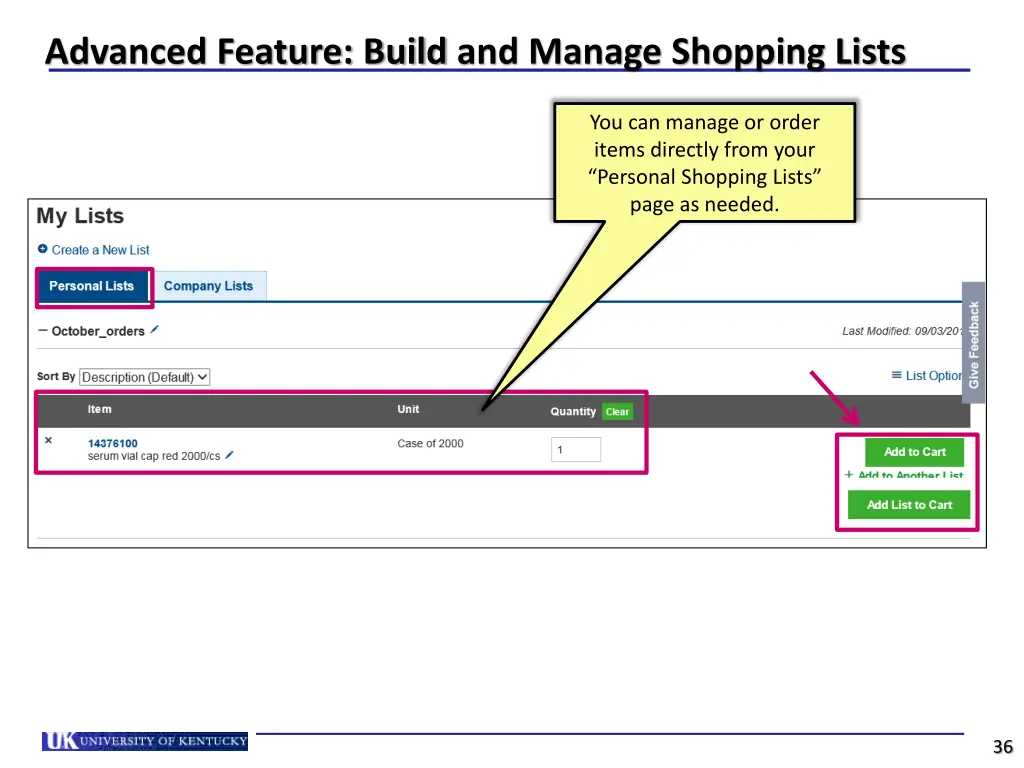 advanced feature build and manage shopping lists 3