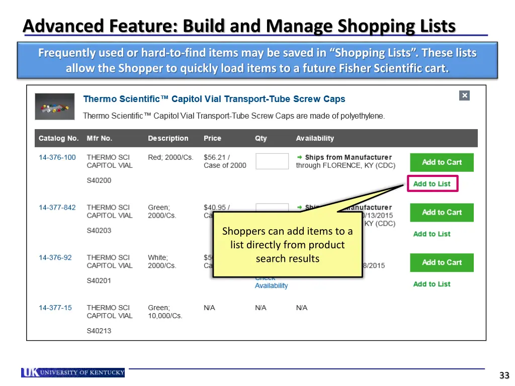 advanced feature build and manage shopping lists