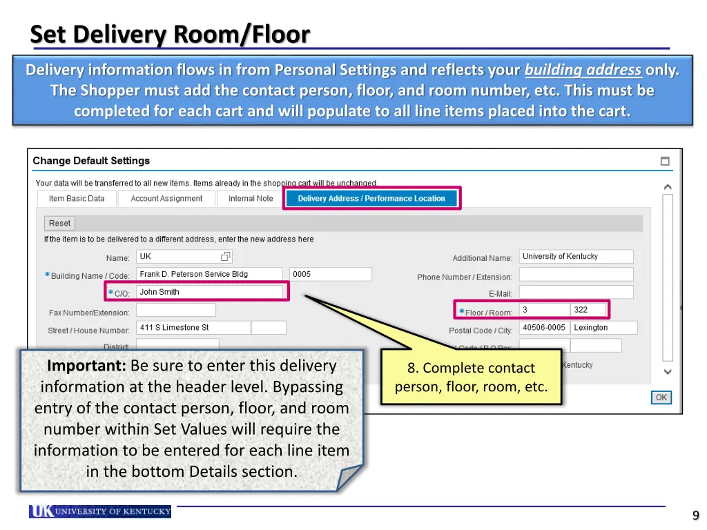 set delivery room floor 1