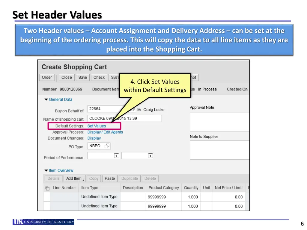 set header values