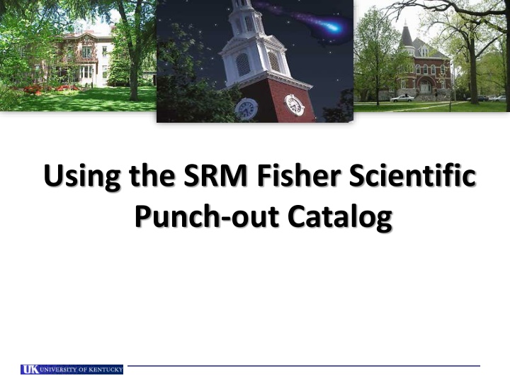 using the srm fisher scientific punch out catalog