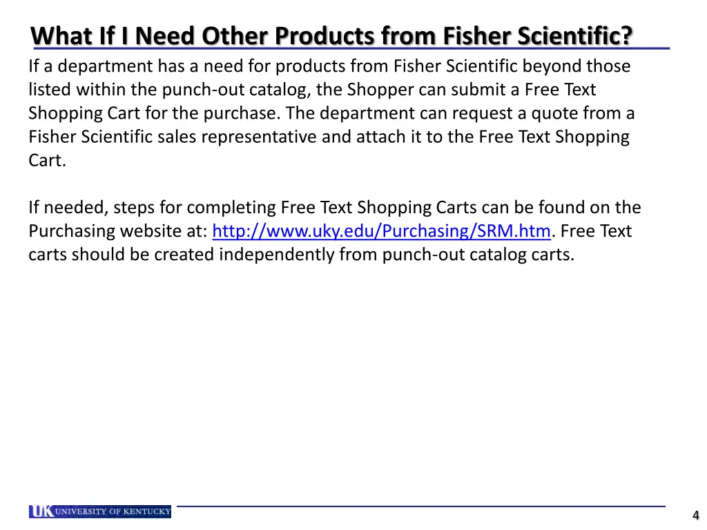 what if i need other products from fisher