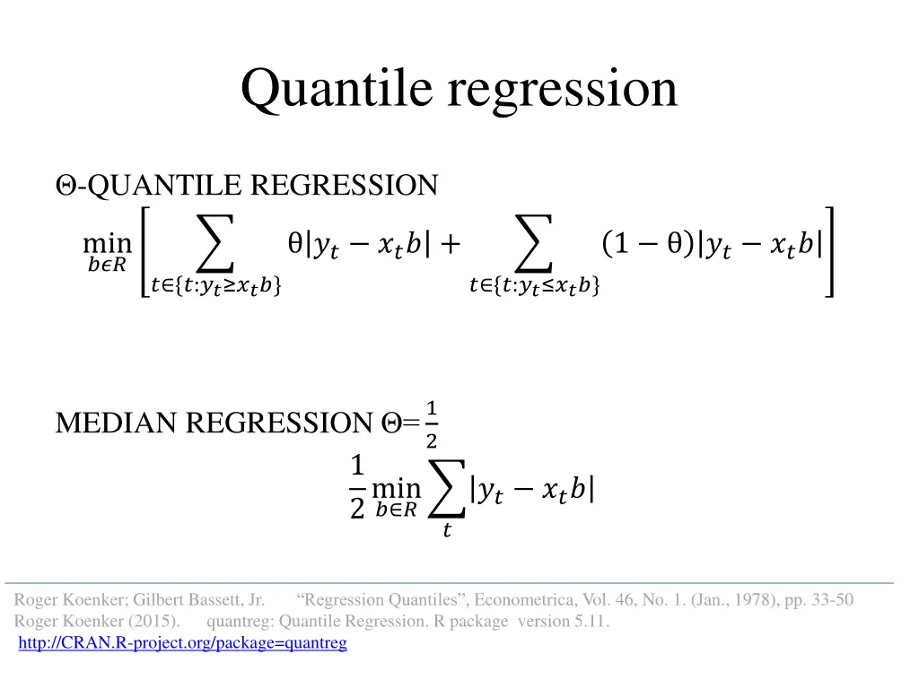 quantile regression