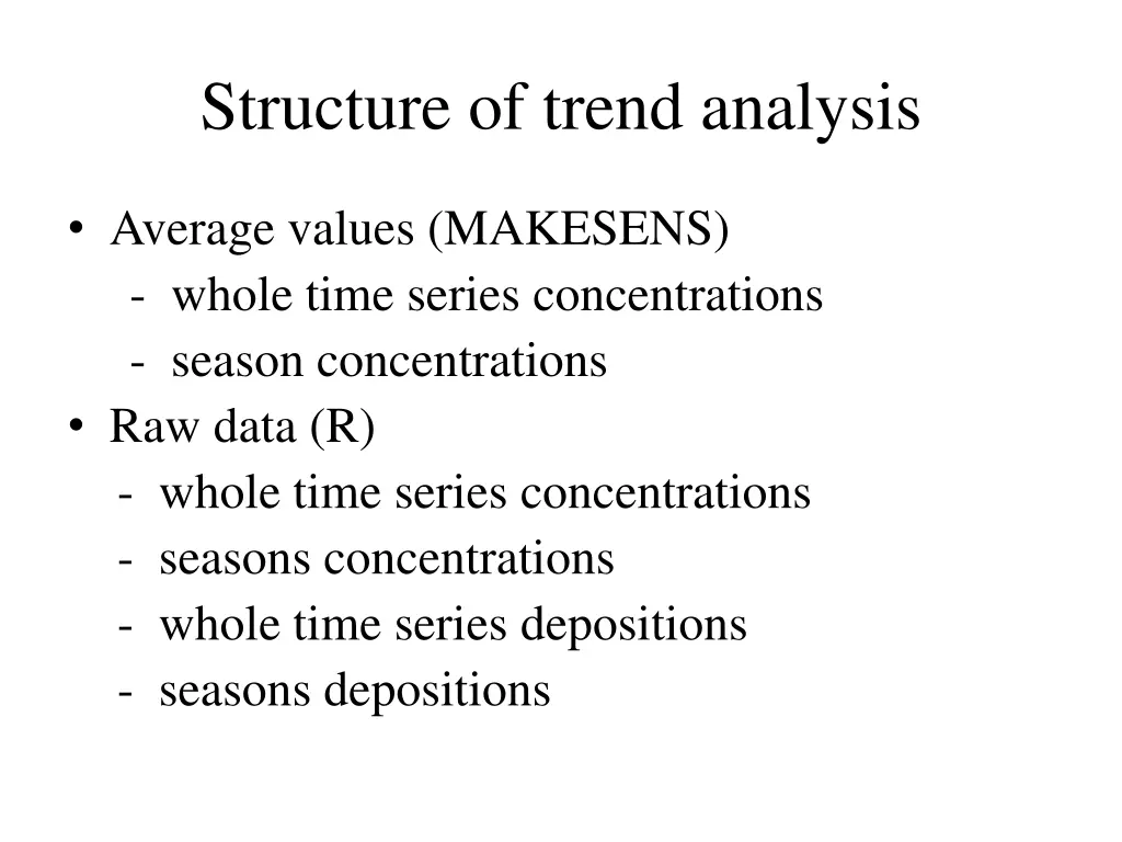 structure of trend analysis