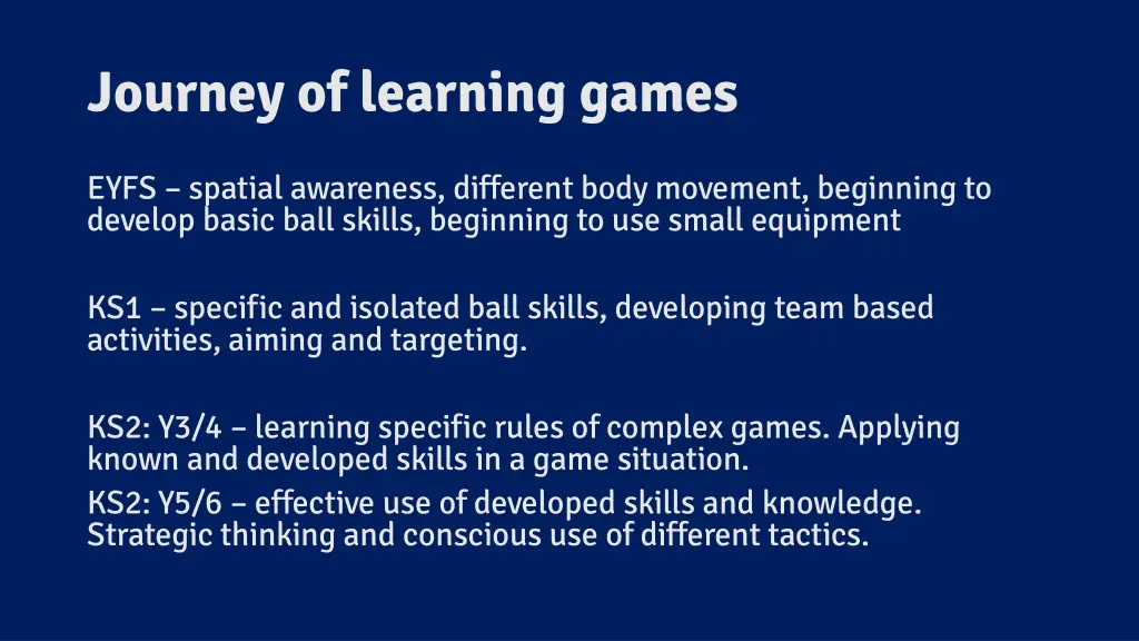 journey of learning games