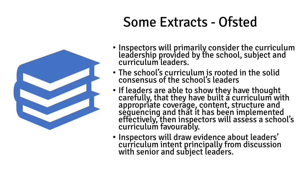 some extracts ofsted