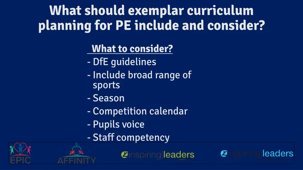 what should exemplar curriculum planning