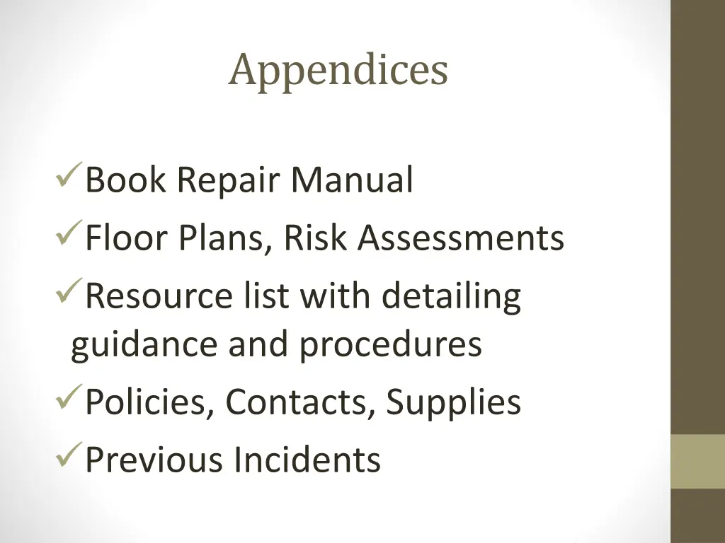 appendices