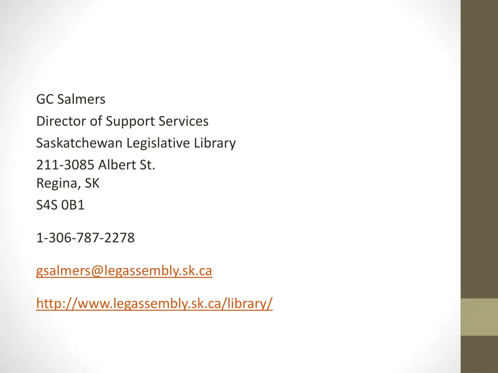 gc salmers director of support services