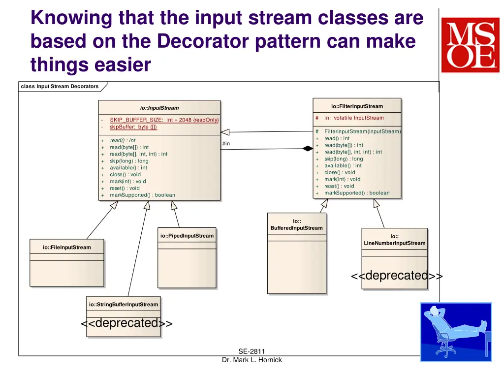 knowing that the input stream classes are based